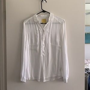 White Anthropologie blouse